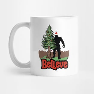 Christmas Believe Bigfoot Mug